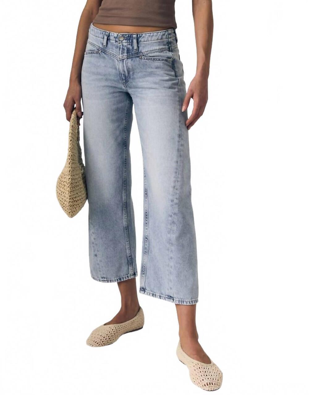 NEW LE JEAN selena crop mid rise jean in wild and free